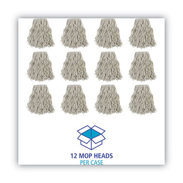 Boardwalk® Banded Cotton Mop Head, #24, White, 12-carton freeshipping - TVN Wholesale